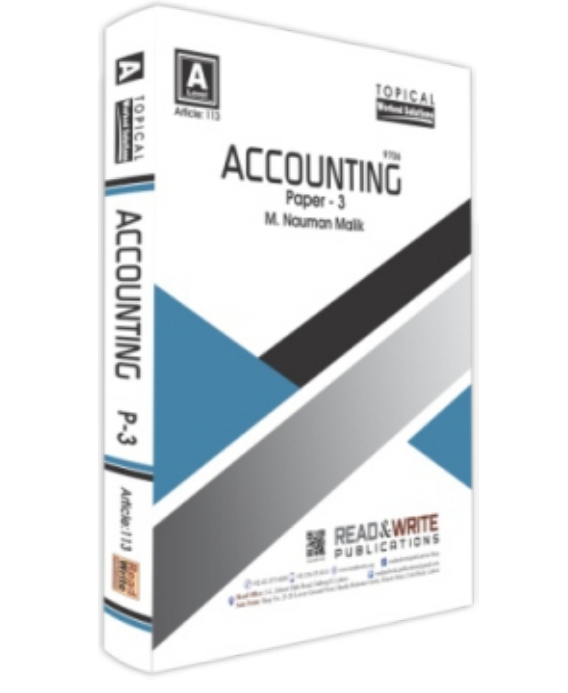 Article no. 113 A Level Accounting Paper 3 Topical Worked Solution Read & Write
