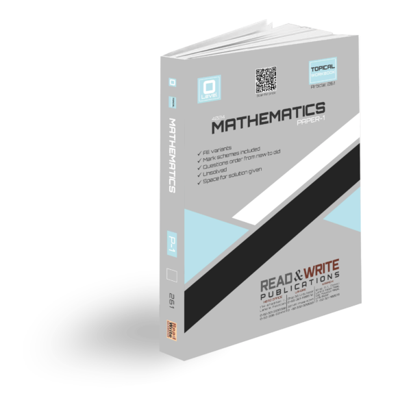 Article no. 261 O Level Mathematics Paper 1 Topical Workbook