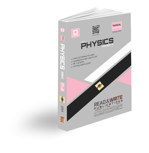 Article no. 284 O Level Physics Paper 4 Topical Workbook Read & Write
