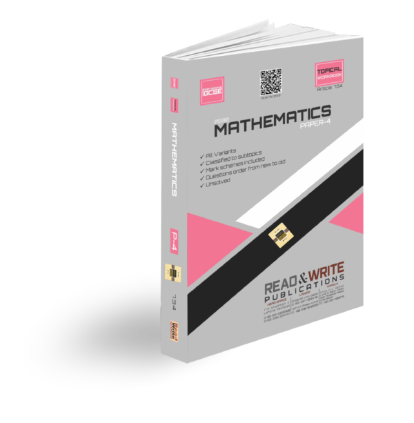 Article no. 734 IGCSE Mathematics Paper 4 Extended Topical Workbook Read & Write