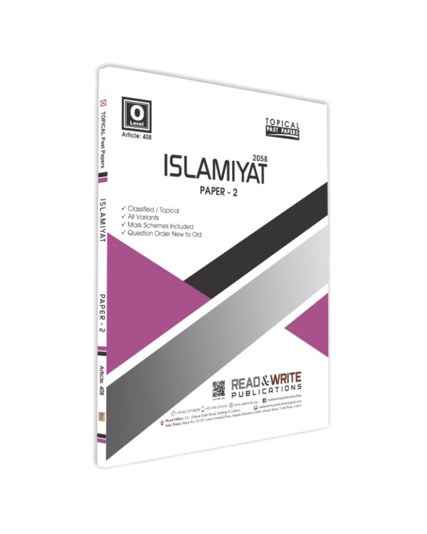 Article no. 408 O Level/IGCSE Islamiyat Paper 2 Topical Past Papers Read & Write