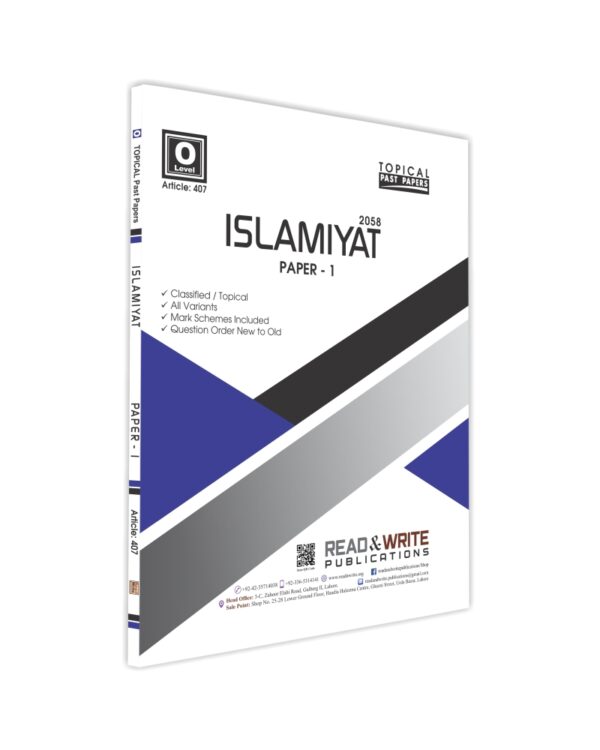 Article no. 407 O Level/IGCSE Islamiyat Paper 1 Topical Past Papers Read & Write